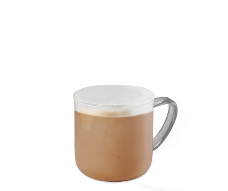 Blonde Vanilla Latte Kaffee im transparenten Becher