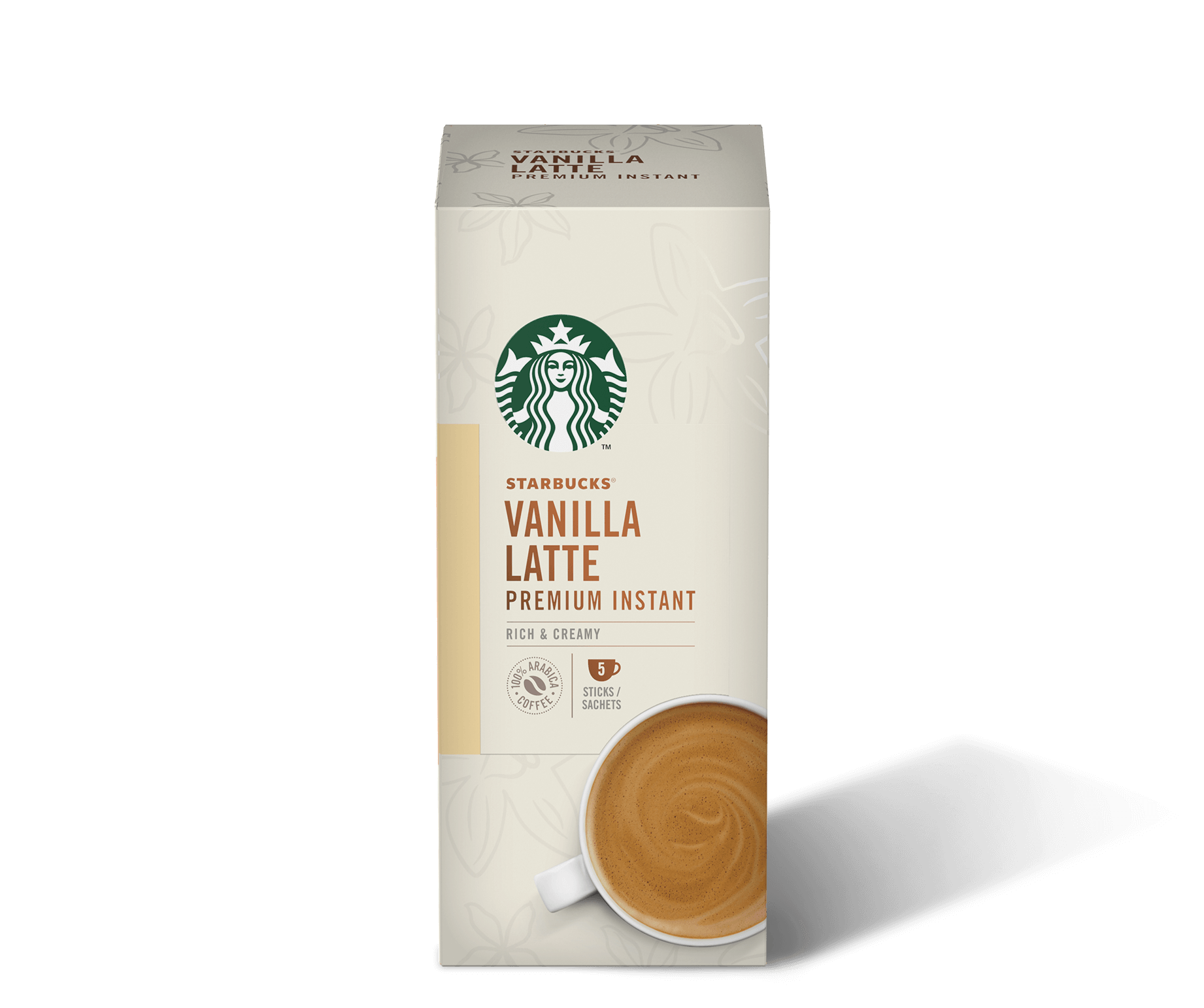 vanilla latte starbucks app