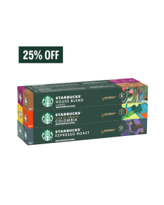 Kit Boas-Vindas Starbucks by Nespresso® - 60 cápsulas - 25% OFF