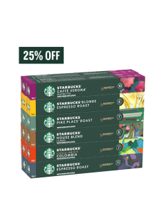 Kit Boas-Vindas Starbucks by Nespresso® - 120 cápsulas - 25% OFF