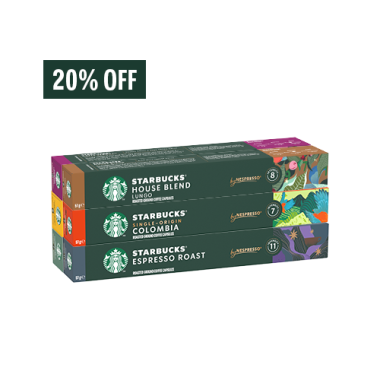 Kit Boas-Vindas Starbucks by Nespresso® - 60 cápsulas - 20% OFF