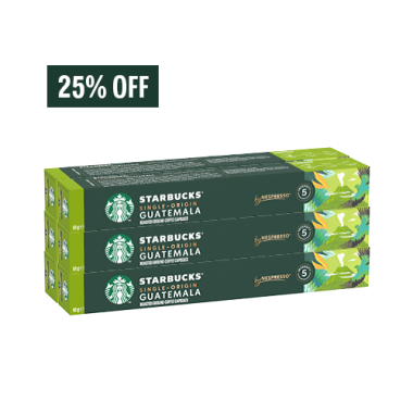 Combo Starbucks® Single-Origin Guatemala by Nespresso® - 60 cápsulas - 25% OFF