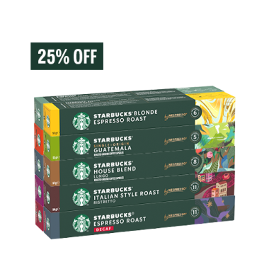 Kit Originais Starbucks by Nespresso® - 100 cápsulas - 25% OFF