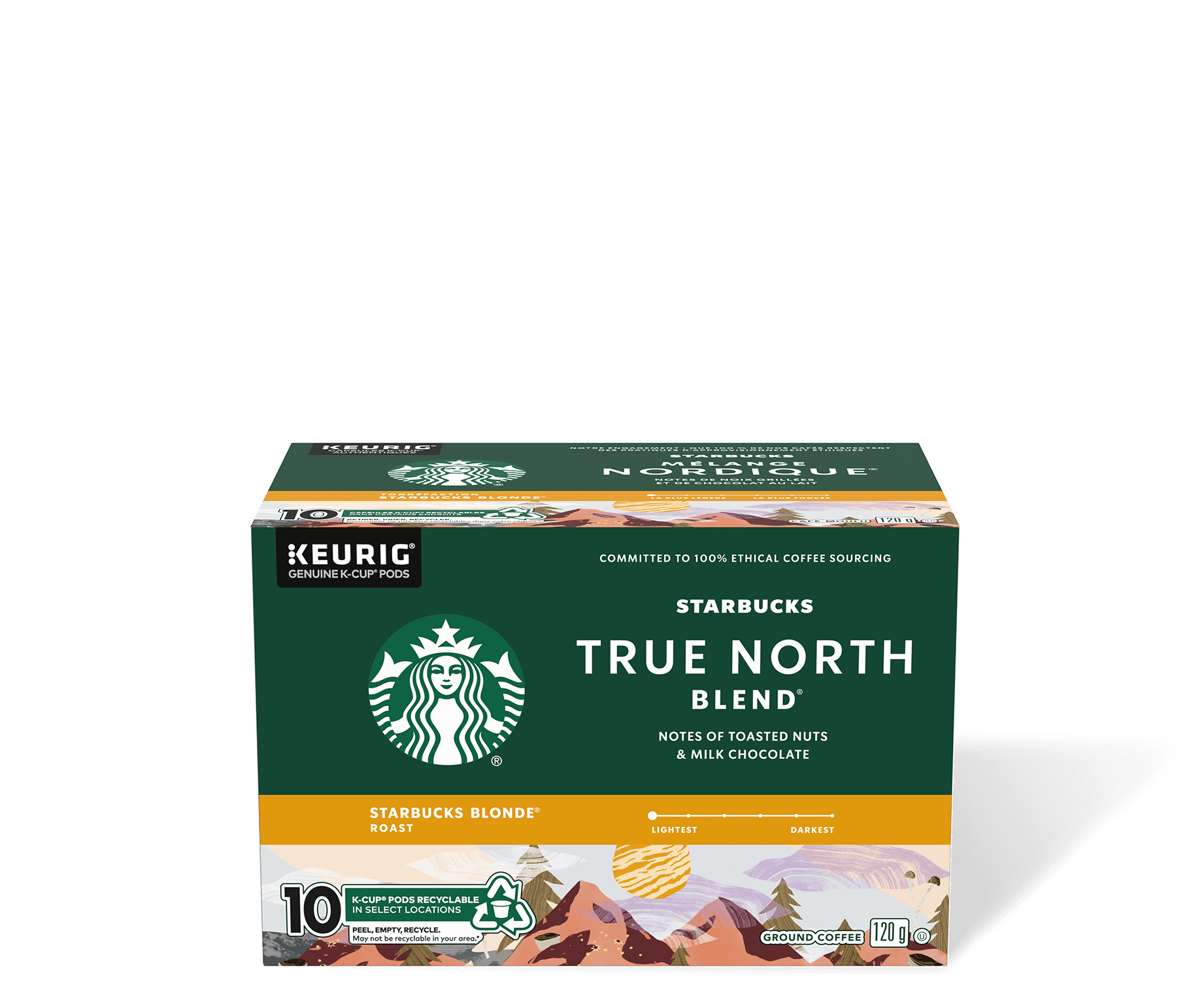Starbuck's, VERISMO True North Nordique - Brewed Coffee, Blonde Roast,  100% Arabica Coffee, Hints of Cocoa & Toasted Nuts
