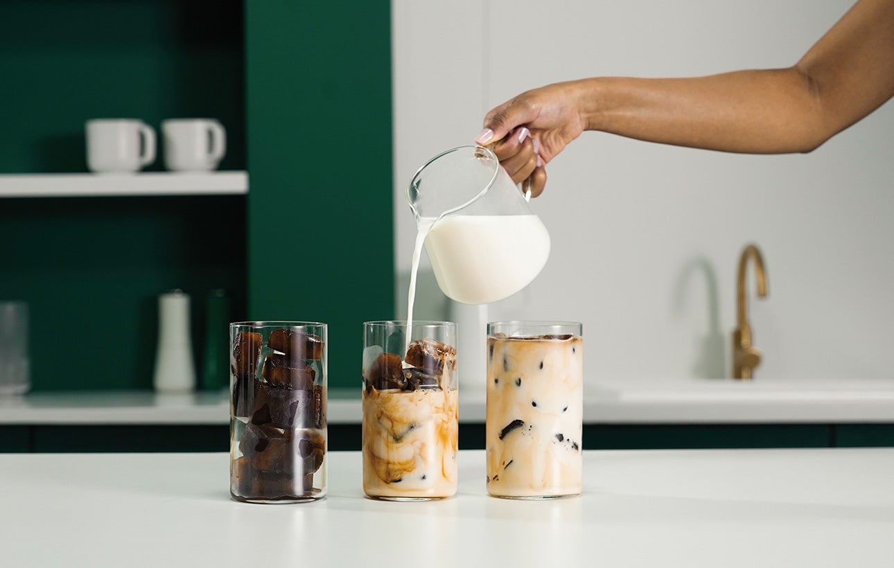 glasses with coffee