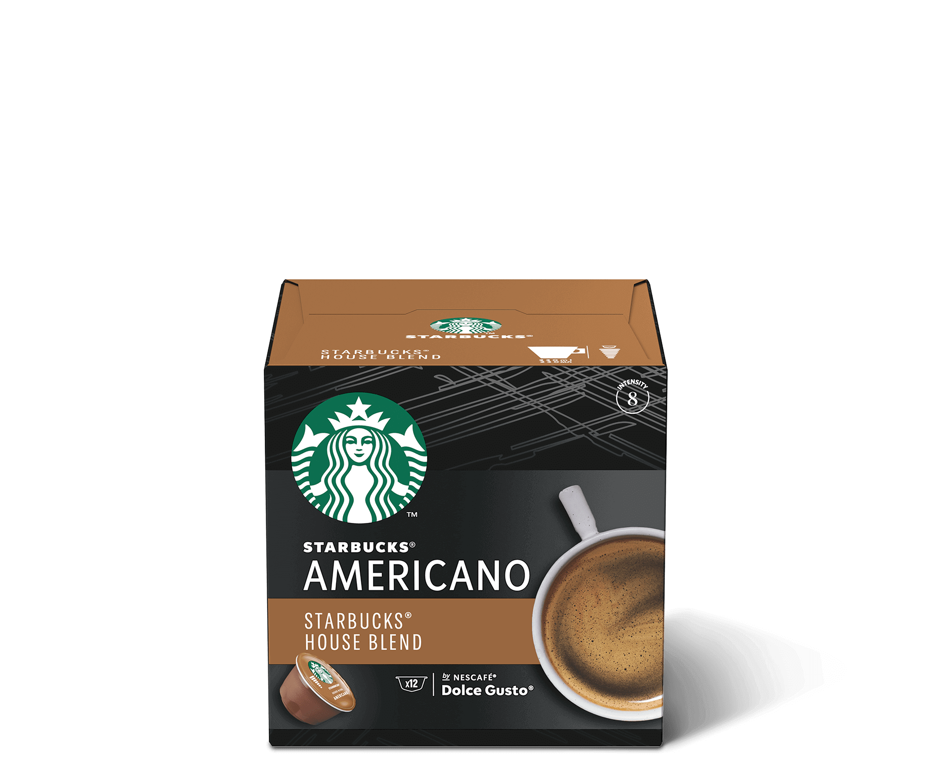 Nescafe Dolce Gusto Starbucks House Blend Americano Medium Roast Capsules  (Pack of 36) 12397697
