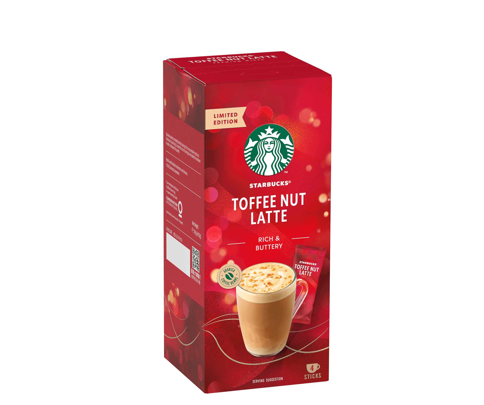 Starbucks Limited Edition Toffee Nut Latte Coffee Mix 8x23 G