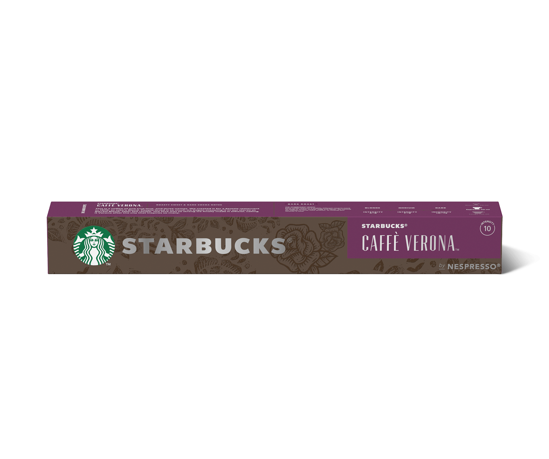 Starbucks Caffe Verona Dark Roast Coffee, Capsules for Nespresso Vertuo, 8  count, 100g/3.5 oz. Box {Imported from Canada}