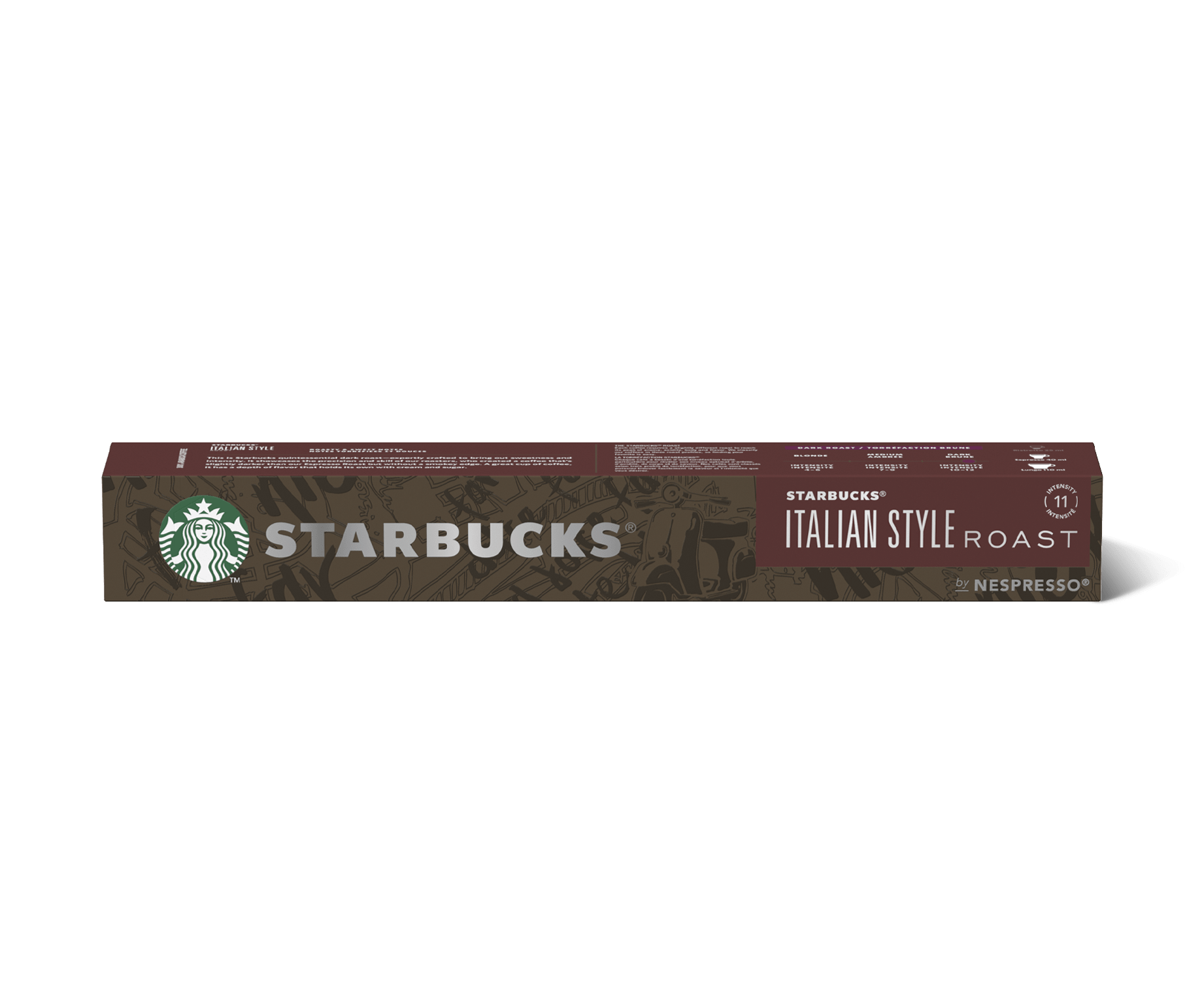120 Nespresso Starbucks Coffee Italian Style Roast capsules