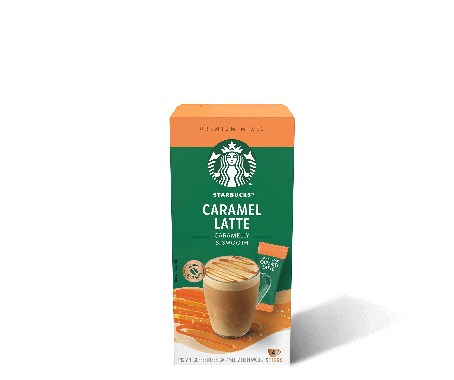 Starbucks® Caramel Latte Premium Instant Coffee package